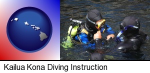 Kailua Kona, Hawaii - a scuba diving lesson in Monterey Bay, California