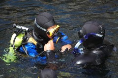 a scuba diving lesson in Monterey Bay, California