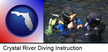 a scuba diving lesson in Monterey Bay, California in Crystal River, FL